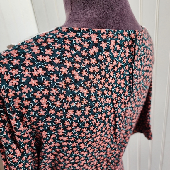 NWT $60 B DARLIN Womens Pink Black Crochet-trim Collar Mini Dress 13/14 - Picture 8 of 16